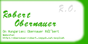 robert obernauer business card